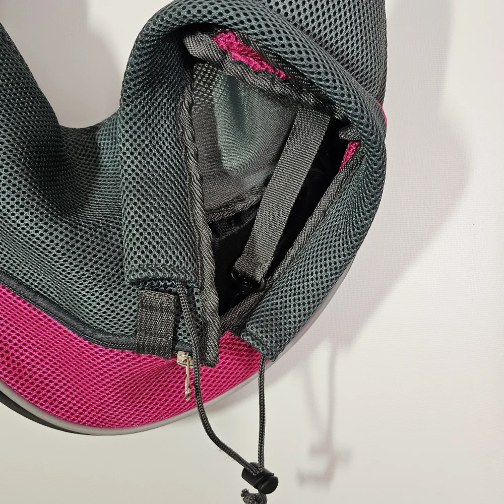 Yudodo Small Pet Sling Carrier Lightweight Gary and Pink